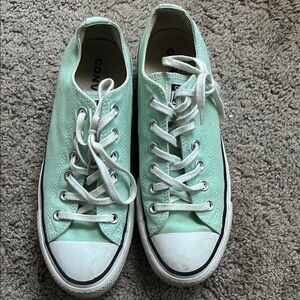 Converse Mint Green Platform Sneakers